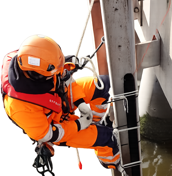 Allan Duffin, Managing Director, working rope access at height
